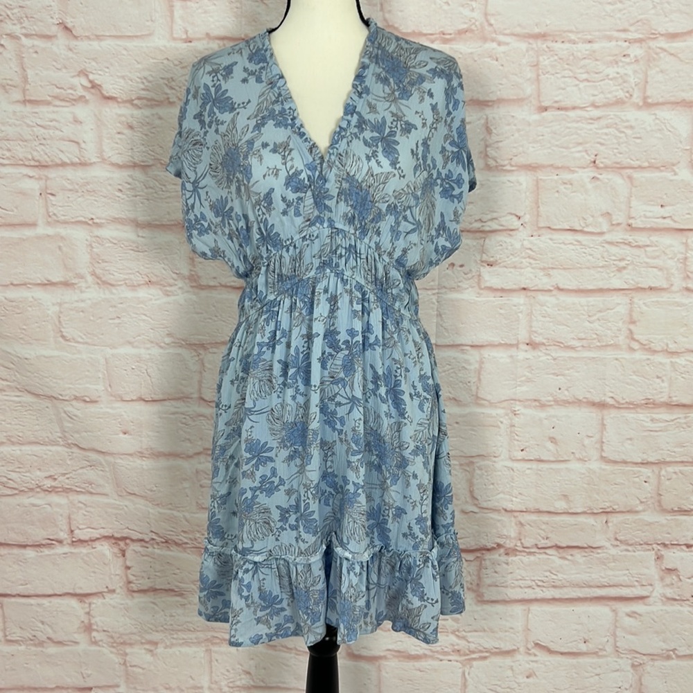 NWT Blue B Collection Floral Dress Sz Large